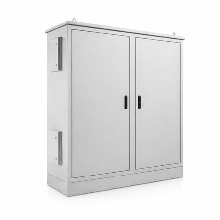 Double Bay Field Cabinet 2 X 24RU (48RU) 1375H X 1500W X 800D IP55 Grey, Ventilated — IP Enclosures