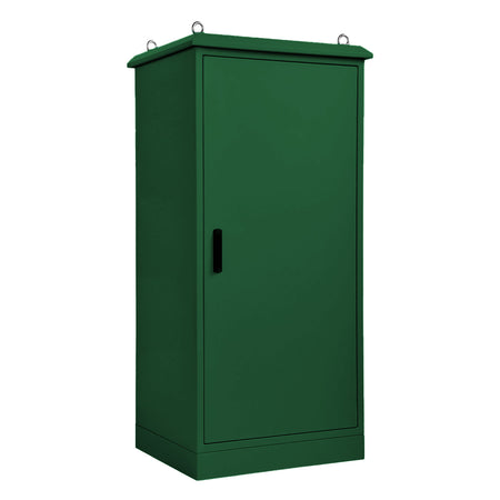 Field Cabinet 24U/RU 1375H x 750W x 620D IP66 RAL6005 Moss Green, Non-Ventilated — IP Enclosures