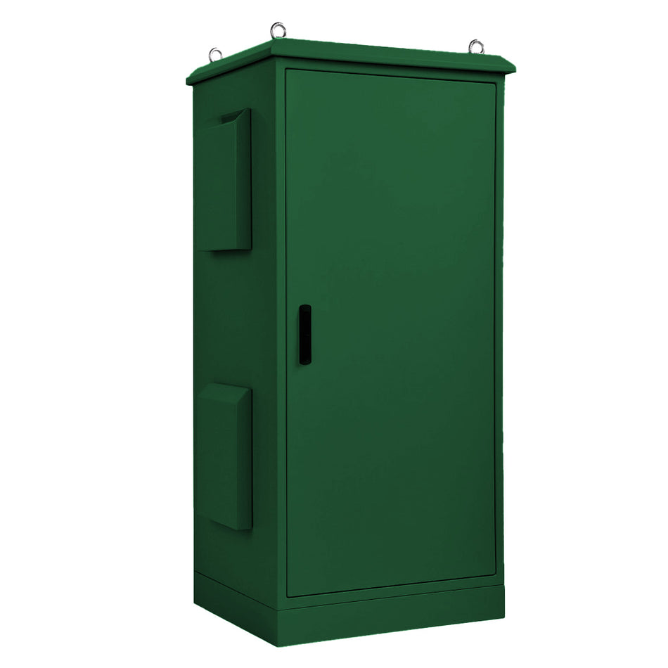 30U/RU Padmount Field Cabinet RAL6005 Moss Green 1675H x 755W x 800D — IP Enclosures