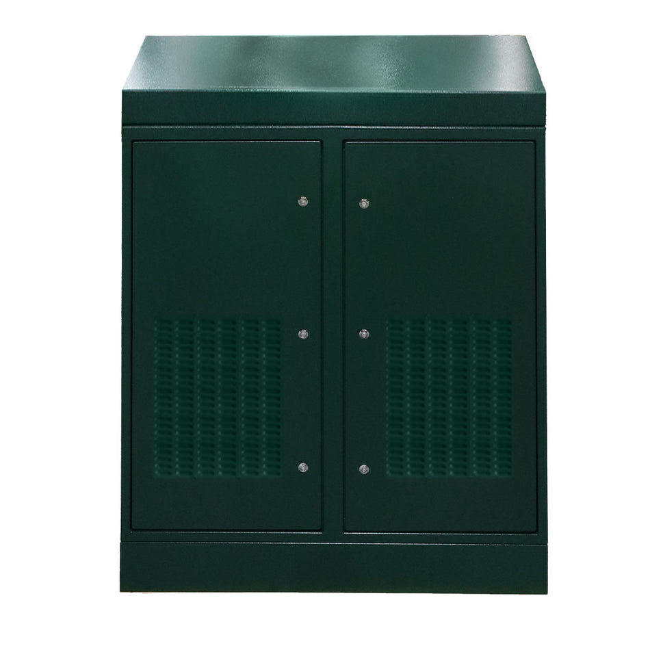2x12U (24U) x 1300 W x 450 D IP66 Outdoor Cabinet RAL6005 (With Louvers ) — IP Enclosures