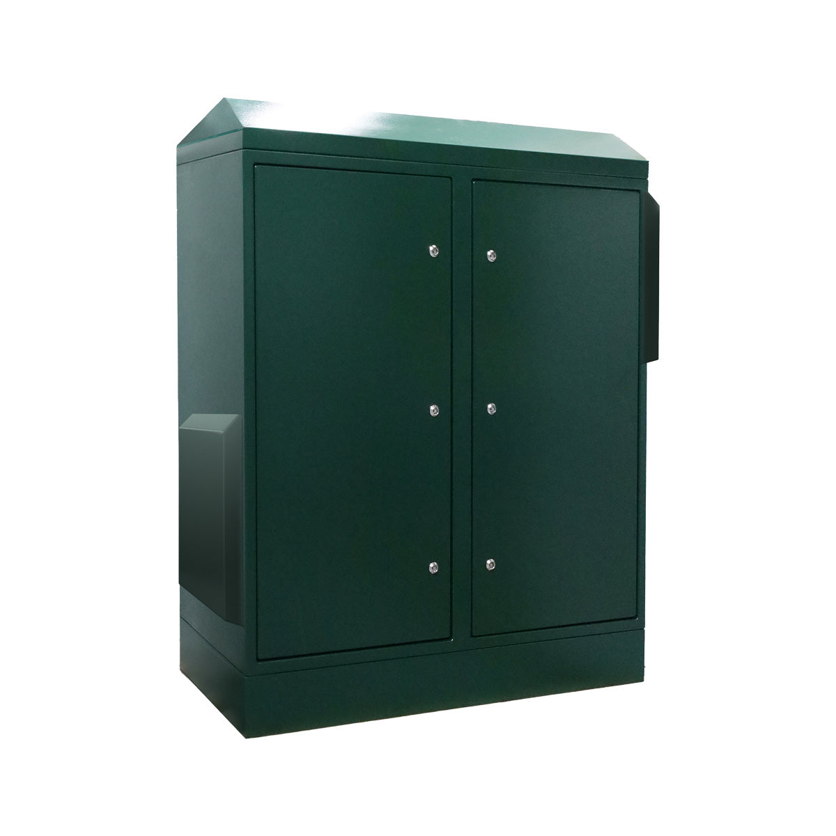 2 x 24U (48U) x 1300W x 600D Outdoor Cabinet RAL6005 (Ventilated) - Double Bay — IP Enclosures