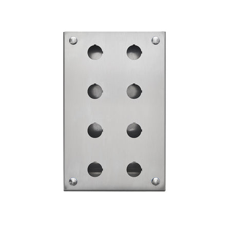 Pushbutton Enclosure 304 Stainless Steel, 4 x 2 Holes — IP Enclosures