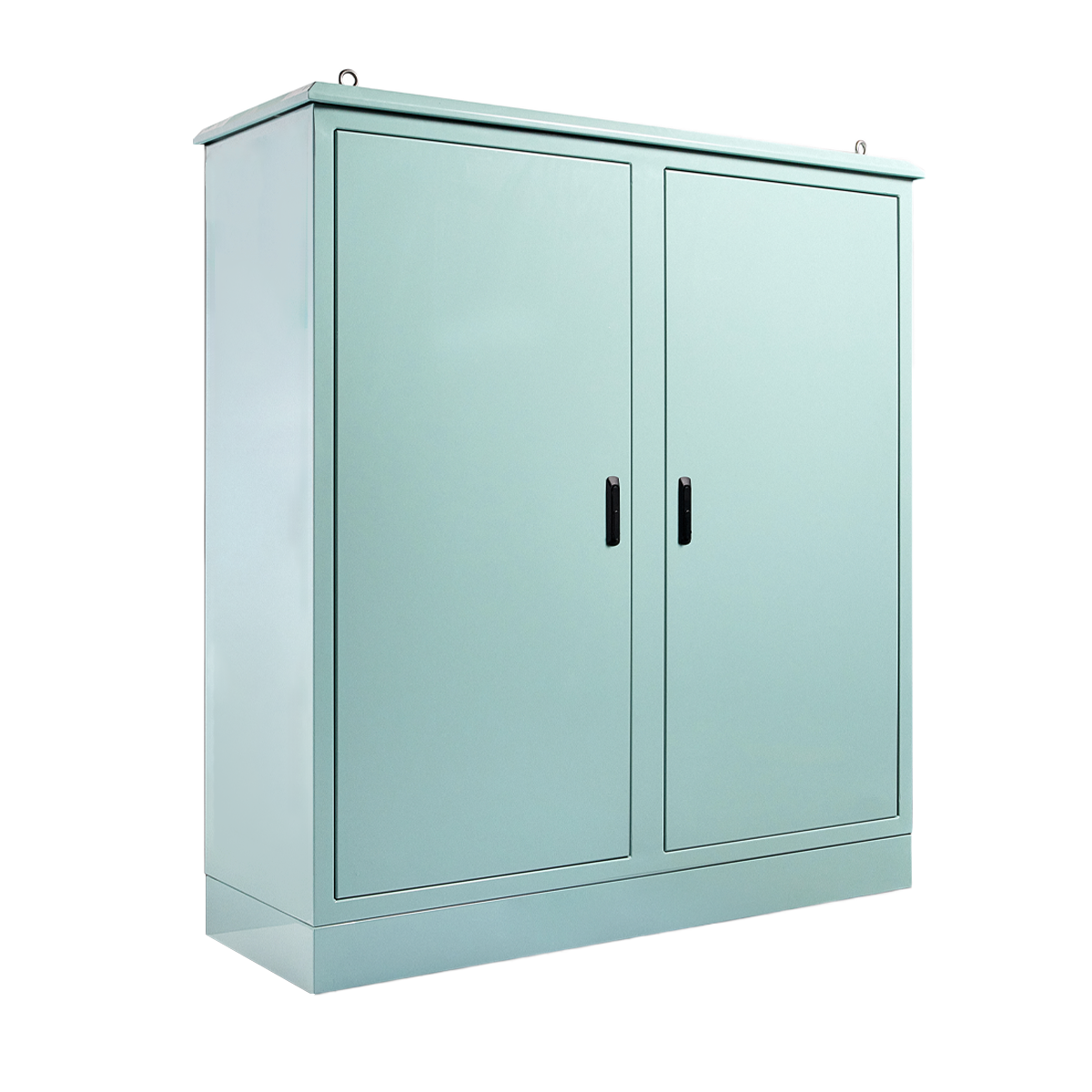Double Bay Field Cabinet 2 x 30RU (60RU) 1675H x 1500W x 800D Aluminium IP66 Smoke Blue, Non-Ventilated — IP Enclosures