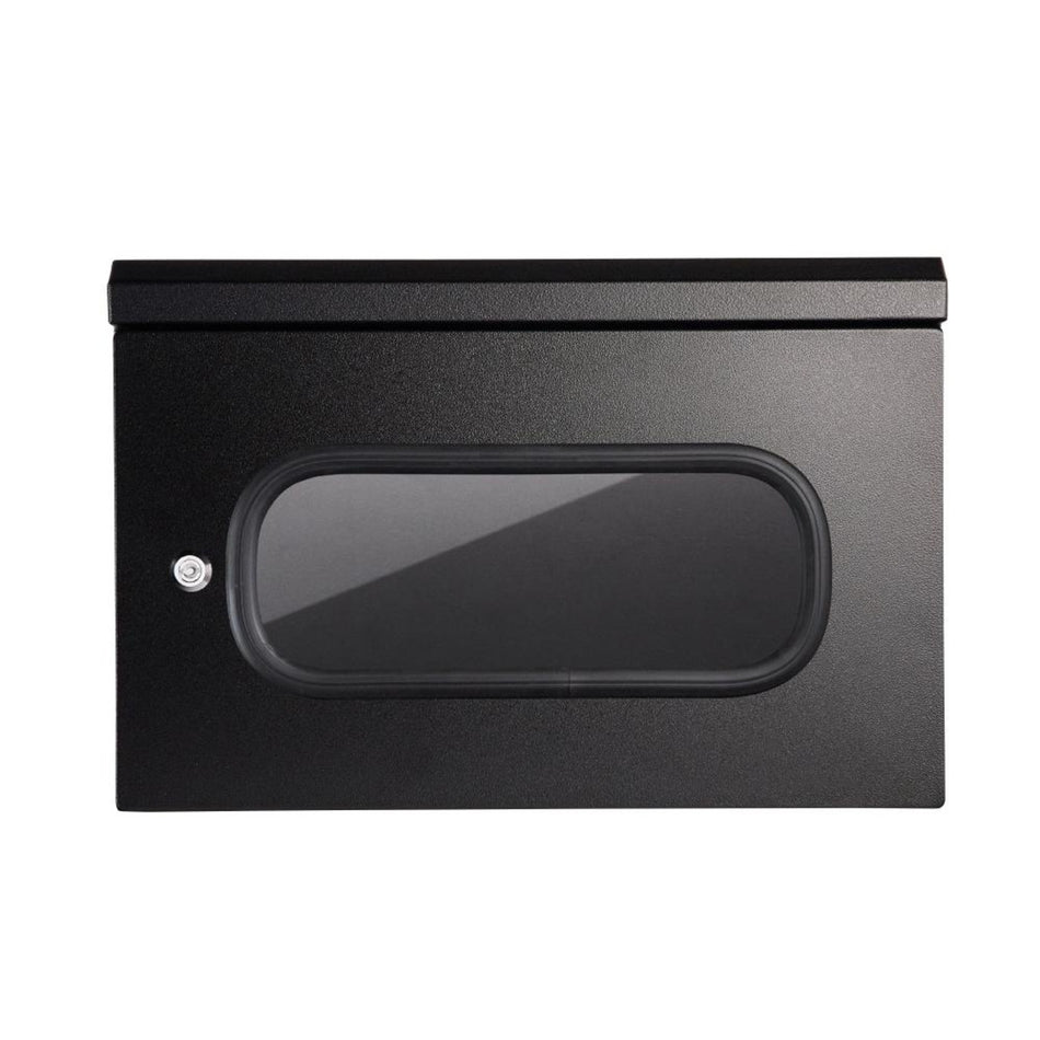 Aluminium Transparent Door 600H X 600W IP66 Black — IP Enclosures