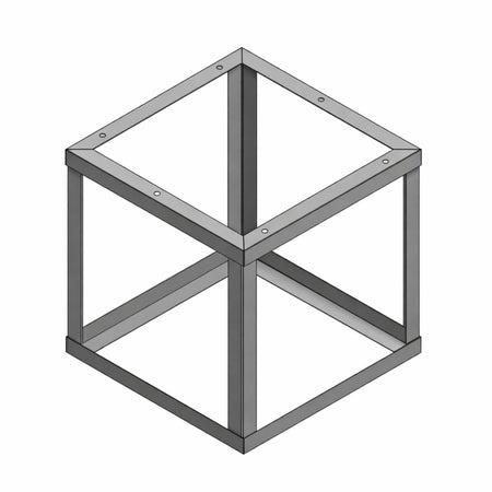 600H 2MM Galvanized Steel Burial Plinth To Suit 600W X 600D Cabinets Grey — IP Enclosures