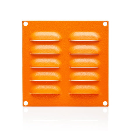 Louvre Vent 130H x 130W X15 Orange — IP Enclosures