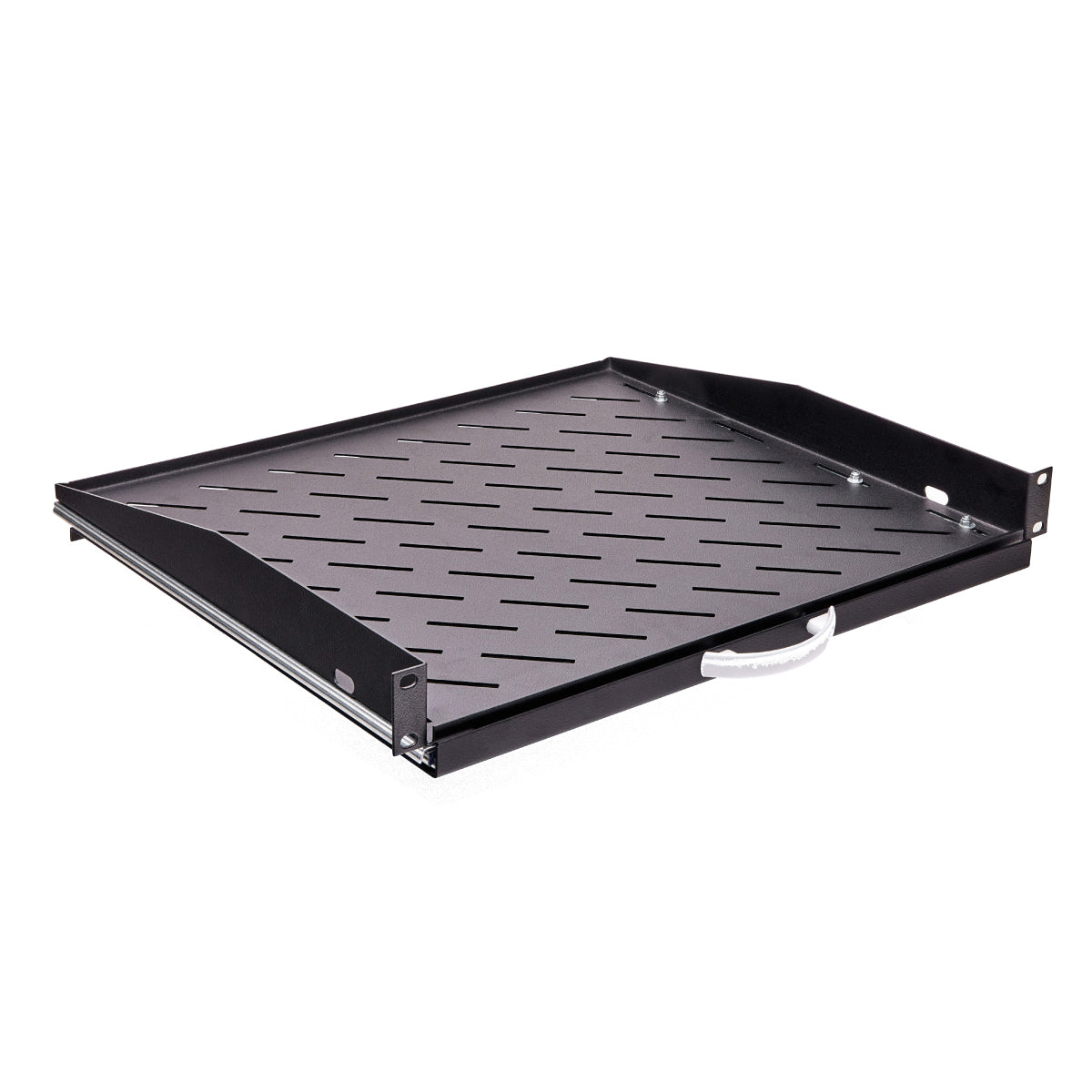 1U/RU Sliding Shelf for Data Racks - 225mm, Black — IP Enclosures