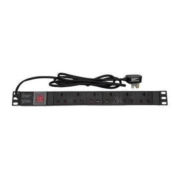 19” Rack Mountable 1U 6-Way UK Socket PDU